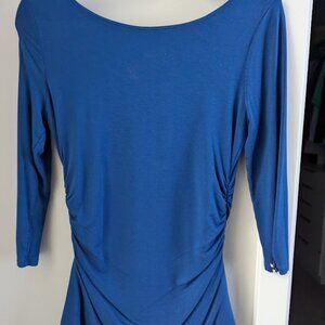 White House black market blue 3/4 sleeve blouse